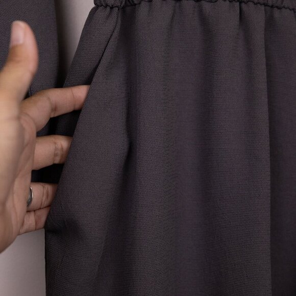 Aritzia Wilfred Dessin charcoal long sleeve jumpsuit-L - Picture 3 of 6